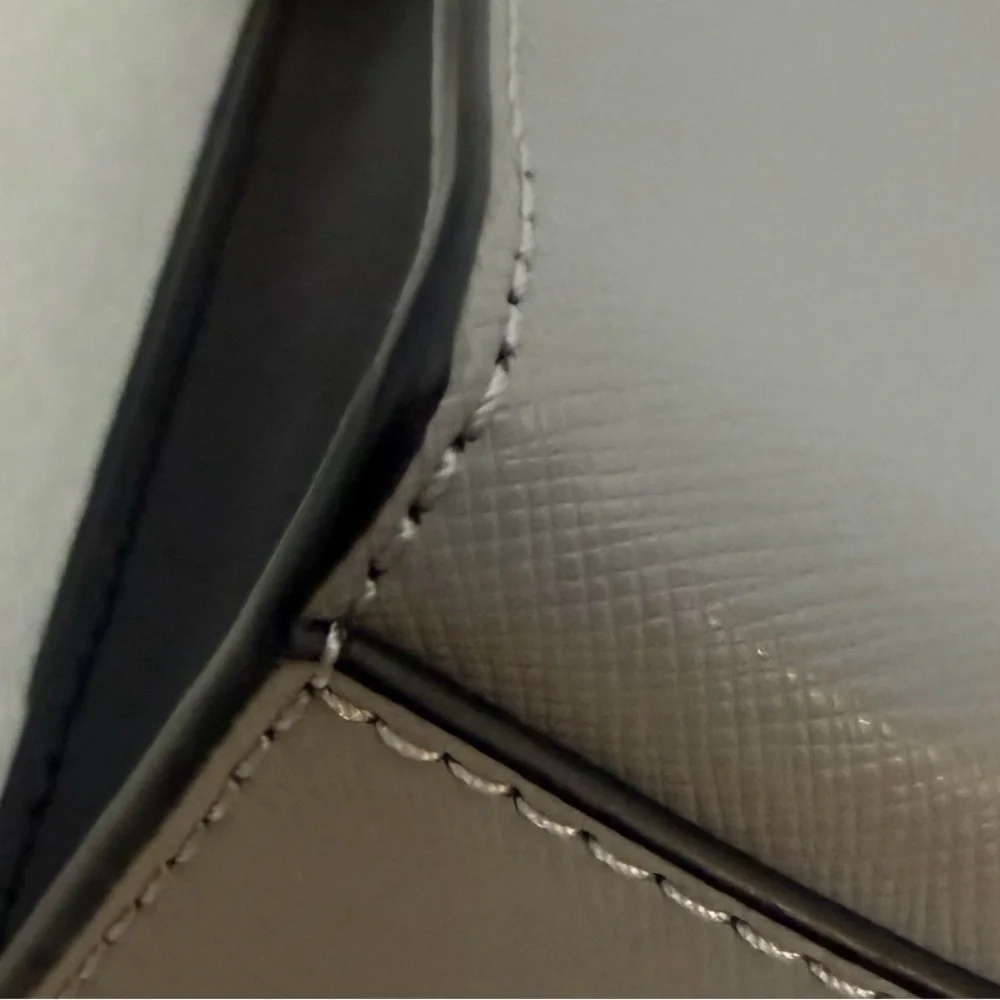 Kate Spade Carson Color Block Black Gray and White Leather Crossbody Bag